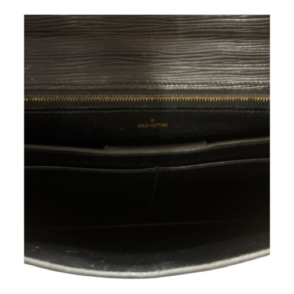 Louis Vuitton Black Epi Serviette Briefcase w/ Lock & Keys - Picture 6 of 10